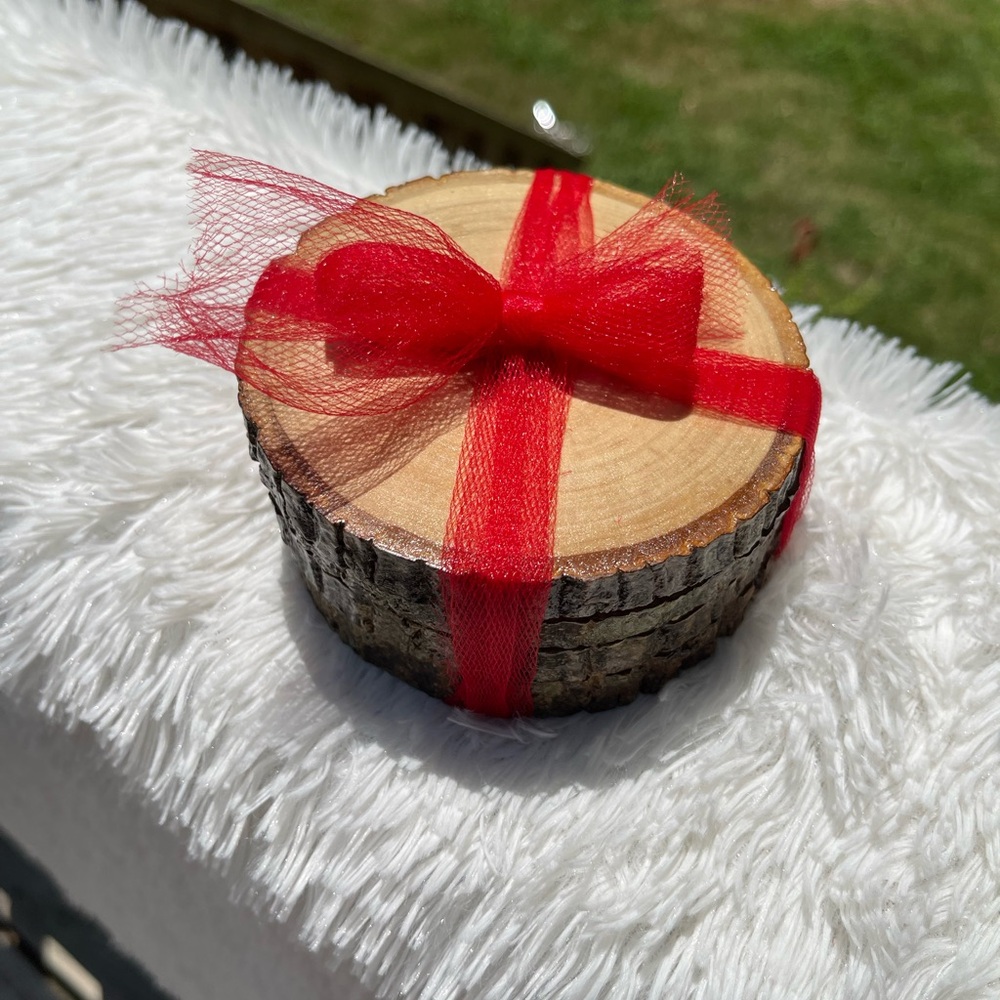 Never used handmade wooden coasters